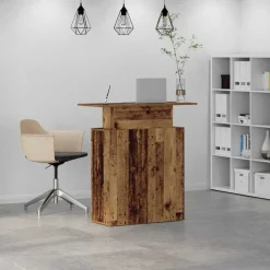 vidaXL receptionsskranke 100x40x104 cm konstrueret træ antikt træ
