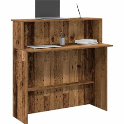 vidaXL receptionsskranke antikt træ 100x50x103,5 cm konstrueret træ