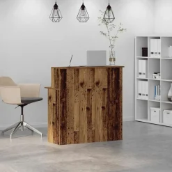 vidaXL receptionsskranke antikt træ 100x50x103,5 cm konstrueret træ