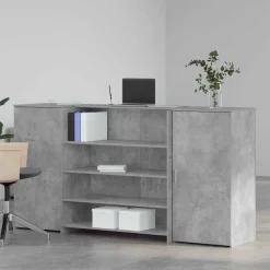 vidaXL receptionsskranke 200x50x103,5 cm konstrueret træ beton grå