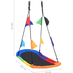 vidaXL redegynge med flag 165x70 cm