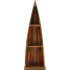 vidaXL reol 39x27x127 cm bådinspireret massivt genbrugstræ