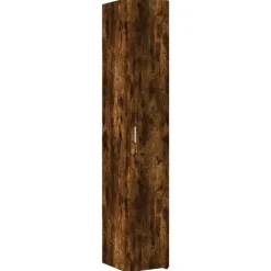 vidaXL reol 30x42,5x185 cm konstrueret træ røget egetræsfarve