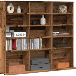 vidaXL reol 100x23x89,5 cm konstrueret træ antikt trælook