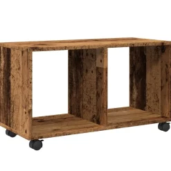 vidaXL rullebord 72x33x42,5 cm konstrueret træ gammelt trælook