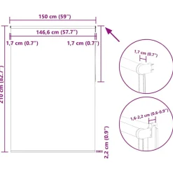 vidaXL rullegardin mørklægning 150x210 cm stofbredde 146,6cm polyester