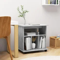 vidaXL rulleskab 60x45x60 cm konstrueret træ betongrå