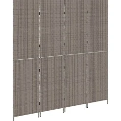 vidaXL Rumdeler Grå 195 x 180 cm polyrattan