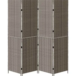 vidaXL Rumdeler Grå 195 x 180 cm polyrattan