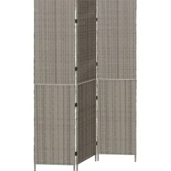 vidaXL Rumdeler Grå 146 x 180 cm polyrattan