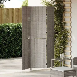 vidaXL Rumdeler Grå 146 x 180 cm polyrattan