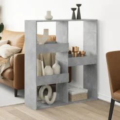 vidaXL rumdeler 100x33x115 cm konstrueret træ betongrå