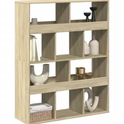vidaXL rumdeler 100x33x125,5 cm konstrueret træ sonoma-eg