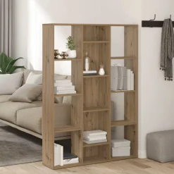 vidaXL rumdeler/bogreol 100x24x140 cm konstrueret træ artisan eg