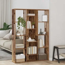 vidaXL rumdeler/bogreol 100x24x140 cm konstrueret træ gammelt træ