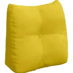 vidaXL Rygpude Gul 45 x 24 x 50 cm Fløjl
