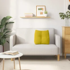vidaXL Rygpude Gul 45 x 24 x 50 cm Fløjl