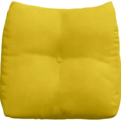 vidaXL Rygpude Gul 45 x 24 x 50 cm Fløjl