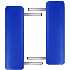 vidaXL sammenfoldeligt massagebord med aluminiumsstel 2 zoner blå
