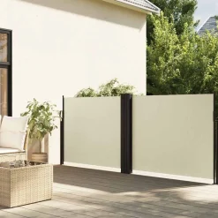 vidaXL sammenrullelig sidemarkise 100 x 600 cm cremefarvet