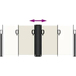 vidaXL sammenrullelig sidemarkise 100 x 600 cm cremefarvet