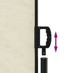 vidaXL sammenrullelig sidemarkise 100 x 600 cm cremefarvet