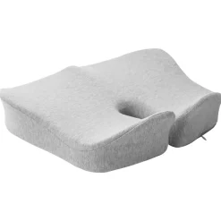 vidaXL Sædehynde Enfarvet Lysegrå 50 x 43 x 10 cm Memory Skum