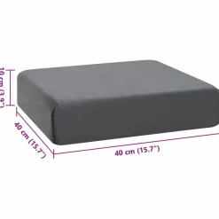 vidaXL Sædehynde Grå 40 x 40 x 10 cm PU Skum