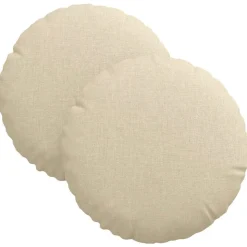 vidaXL Sædepuder 2 pcs Creme Ø30 x 13 cm Stof