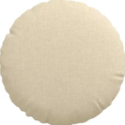 vidaXL Sædepuder 2 pcs Creme Ø30 x 13 cm Stof