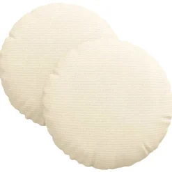 vidaXL Sædepuder 2 pcs Creme Ø30 x 13 cm Velourstof