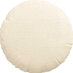vidaXL Sædepuder 2 pcs Creme Ø30 x 13 cm Velourstof