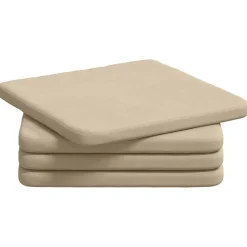 vidaXL Sædepuder 4 pcs Creme 40 x 40 x 3 cm Mikrofiberstof