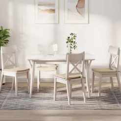 vidaXL Sædepuder 4 pcs Creme 40 x 40 x 3 cm Mikrofiberstof