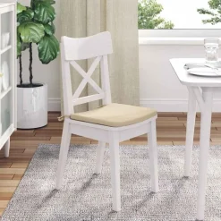 vidaXL Sædepuder 4 pcs Creme 40 x 40 x 3 cm Mikrofiberstof