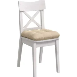 vidaXL Sædepuder 4 pcs Creme 40 x 40 cm Mikrofiberstof