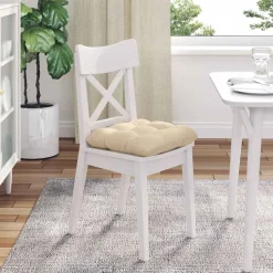 vidaXL Sædepuder 4 pcs Creme 40 x 40 cm Mikrofiberstof