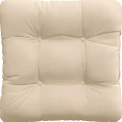 vidaXL Sædepuder 4 pcs Creme 40 x 40 cm Mikrofiberstof