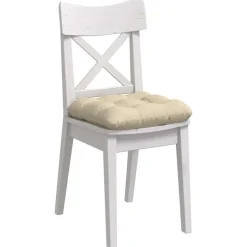 vidaXL Sædepuder 4 pcs Creme 40 x 40 x 12 cm Stof