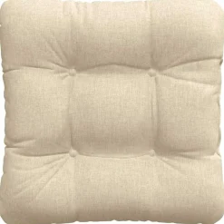 vidaXL Sædepuder 4 pcs Creme 40 x 40 x 12 cm Stof