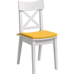 vidaXL Sædepuder 4 pcs Lys Gul 40 x 40 x 3 cm Velourstof