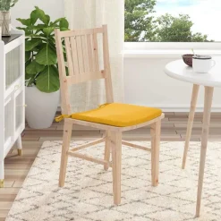 vidaXL Sædepuder 4 pcs Lys Gul 40 x 40 x 3 cm Velourstof