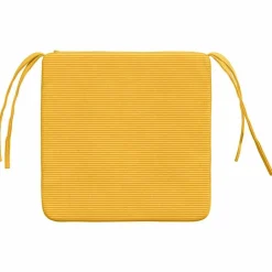vidaXL Sædepuder 4 pcs Lys Gul 40 x 40 x 3 cm Velourstof