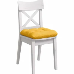 vidaXL Sædepuder 4 pcs Lys Gul 40 x 40 cm Velourstof