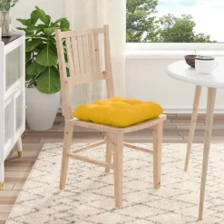 vidaXL Sædepuder 4 pcs Lys Gul 40 x 40 cm Velourstof