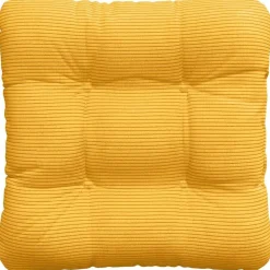 vidaXL Sædepuder 4 pcs Lys Gul 40 x 40 cm Velourstof