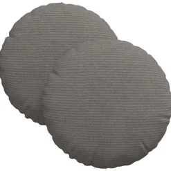 vidaXL Sædepuder 2 pcs Lysegrå Ø30 x 13 cm Velourstof