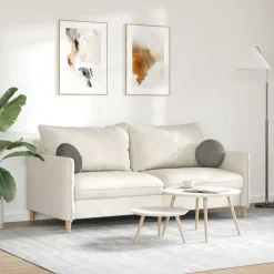 vidaXL Sædepuder 2 pcs Lysegrå Ø30 x 13 cm Velourstof