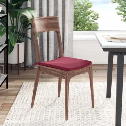 vidaXL Sædepuder 4 pcs Vinrød 40 x 40 x 3 cm Fløjl