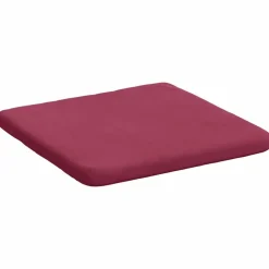 vidaXL Sædepuder 4 pcs Vinrød 40 x 40 x 3 cm Fløjl